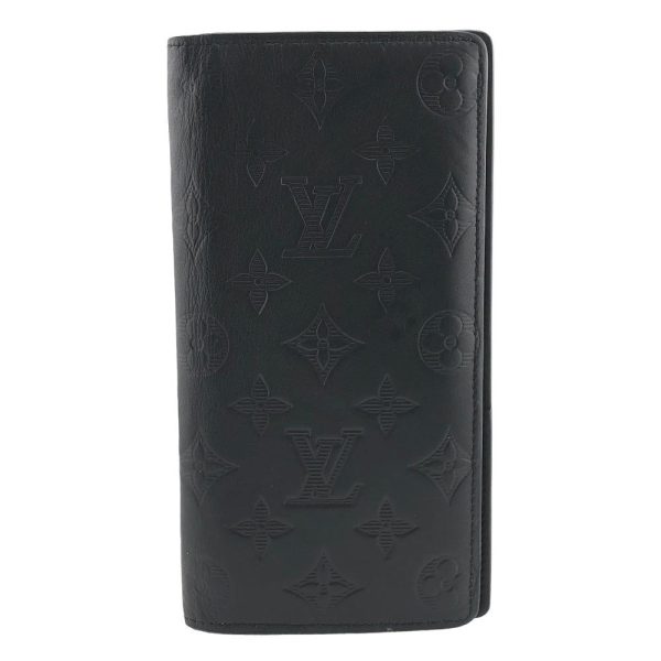 z0004004 1 LOUIS VUITTON M62900 Portefeuille Bra Monogram Shadow Long Wallet Black