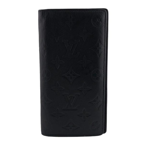 z0004004 2 LOUIS VUITTON M62900 Portefeuille Bra Monogram Shadow Long Wallet Black