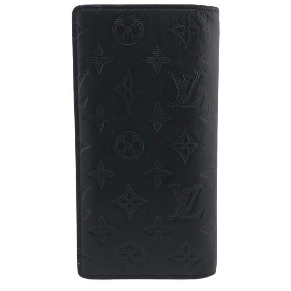 z0004004 4 LOUIS VUITTON M62900 Portefeuille Bra Monogram Shadow Long Wallet Black