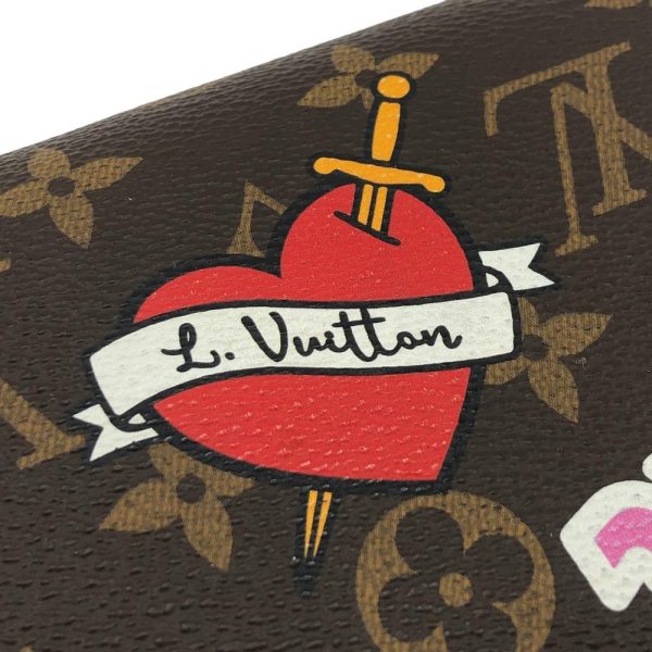 z0004005 11 LOUIS VUITTON M63318 Portefeuil Sarah Patches Long Wallet Brown