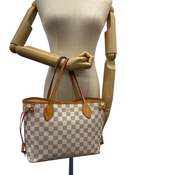 z0004131 7 LOUIS VUITTON N51110 Neverfull PM Damier Shoulder Bag Azure