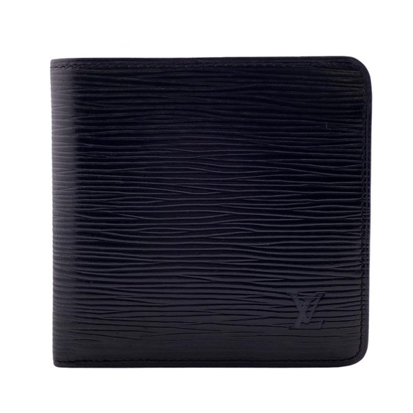 z0004234 2 LOUIS VUITTON M63542 Portobiert Credimonet Epi Bifold Wallet Black