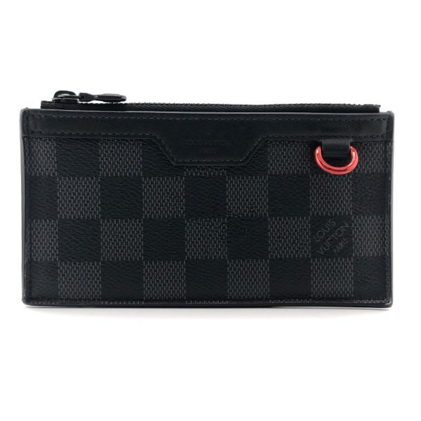 z0004248 1 LOUIS VUITTON N60354 Utility Coin Card Folder Damier Graphite Black