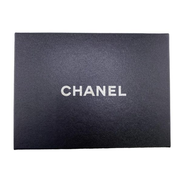 z0004297 18 CHANEL Caviar Skin Coco Mark Bifold Wallet Black