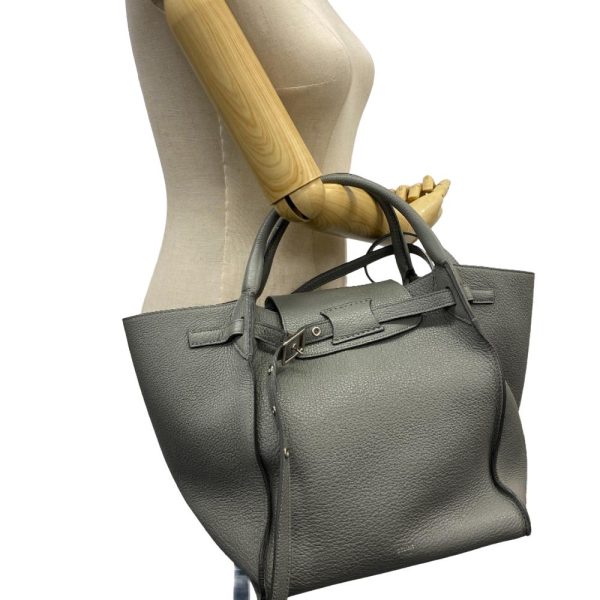 z0004813 11 CELINE Big Bag Small 2WAY Shoulder Bag Handbag Gray