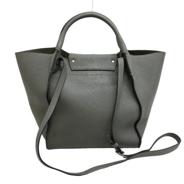 z0004813 2 CELINE Big Bag Small 2WAY Shoulder Bag Handbag Gray