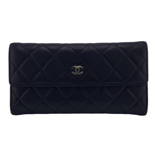 z0004875 1 CHANEL Matelasse Long Wallet Black