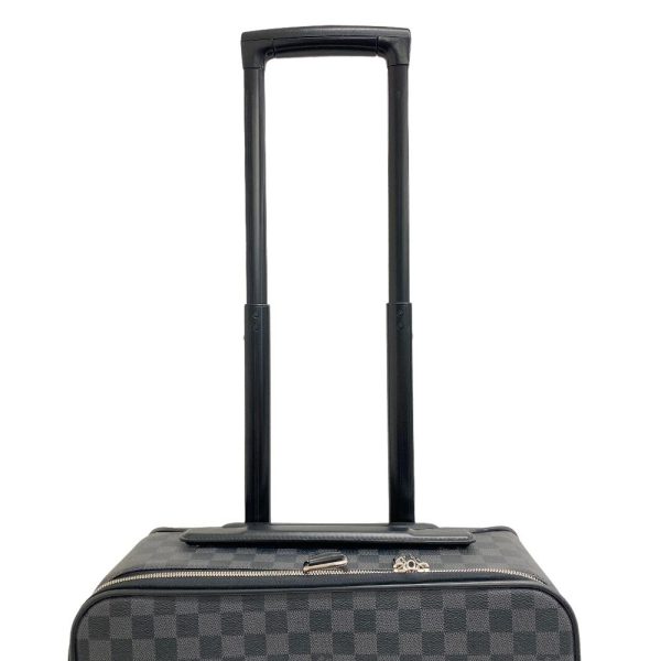 z0005010 3 LOUIS VUITTON Pegas 45 Carry Case Damier Graphite Suitcase Black