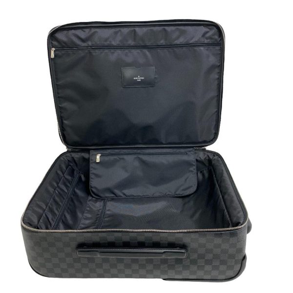 z0005010 7 LOUIS VUITTON Pegas 45 Carry Case Damier Graphite Suitcase Black