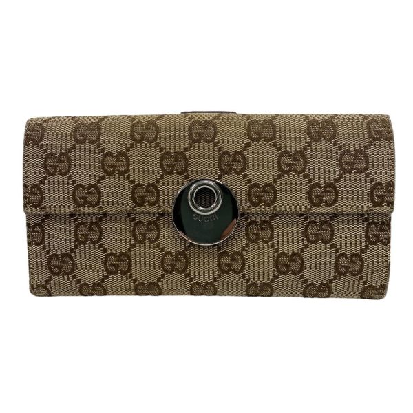 z0005027 1 GUCCI 120931 W hook GG pattern long wallet brown