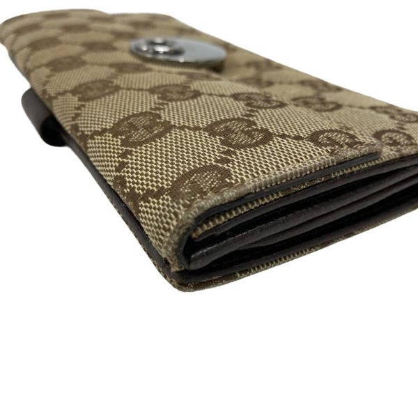 z0005027 5 GUCCI 120931 W hook GG pattern long wallet brown