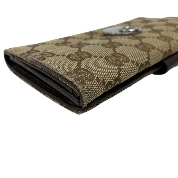 z0005027 6 GUCCI 120931 W hook GG pattern long wallet brown