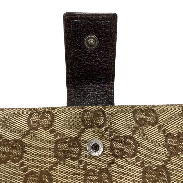 z0005027 8 GUCCI 120931 W hook GG pattern long wallet brown