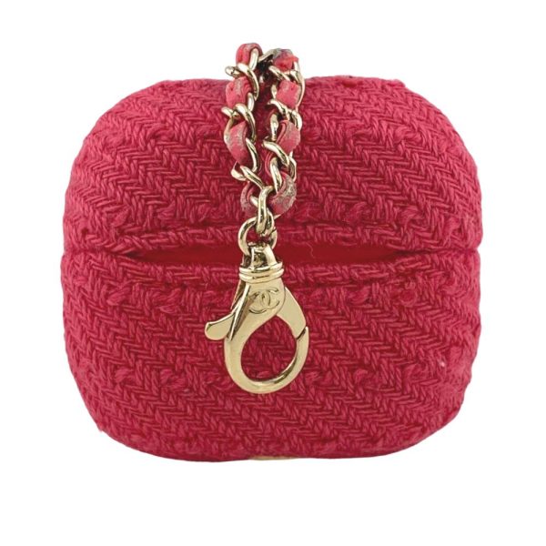 z0005178 2 CHANEL Tweed Earphone Case AirPods CocoMark Pink