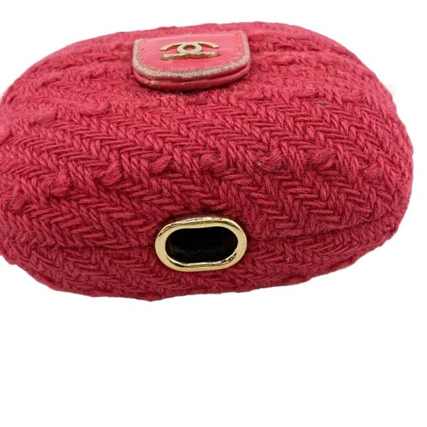 z0005178 7 CHANEL Tweed Earphone Case AirPods CocoMark Pink