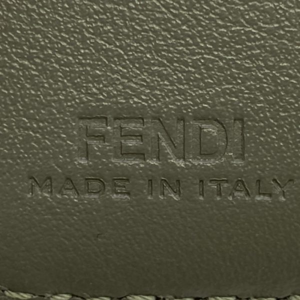 z0005268 10 FENDI 8M0407 Zip Around Medium Bifold Wallet Gray