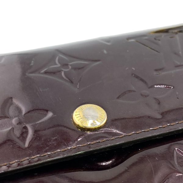 z0005323 7 LOUIS VUITTON Portefeuille Sarah Monogram Vernis Long Wallet Amarant