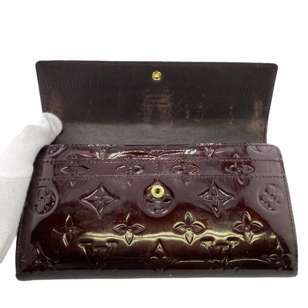 z0005323 9 LOUIS VUITTON Portefeuille Sarah Monogram Vernis Long Wallet Amarant