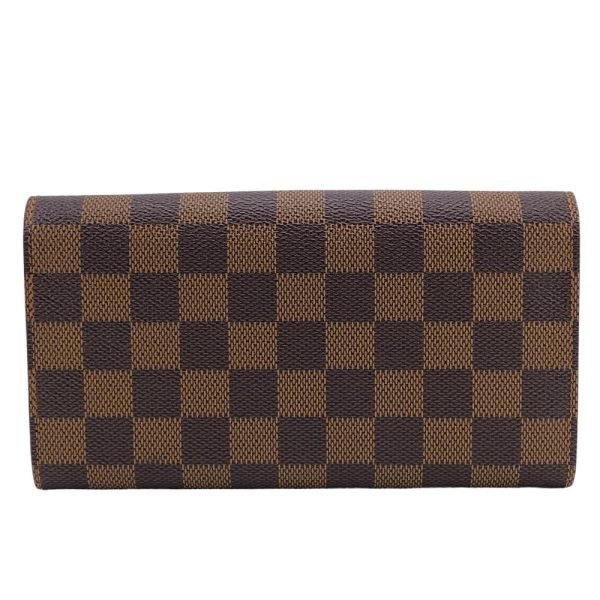 z0005343 2 LOUIS VUITTON N61734 Portefeuille Sara Damier Wallet Brown