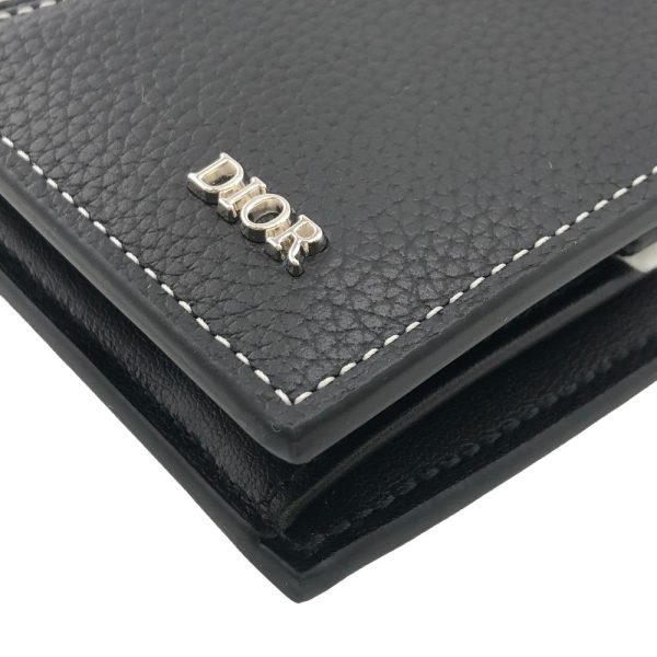 z0005360 3 Dior Saddle Bifold Wallet Black