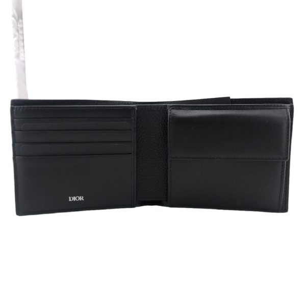 z0005360 7 Dior Saddle Bifold Wallet Black