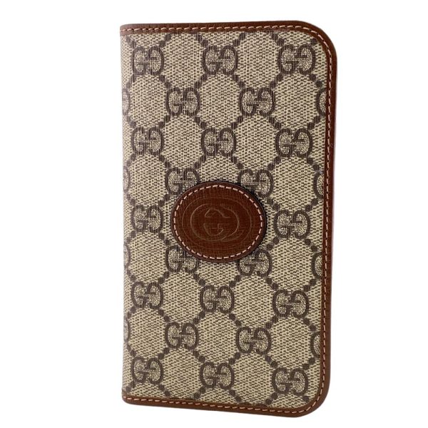 z0005375 1 GUCCI 760185 GG Supreme iPhone Case Brown