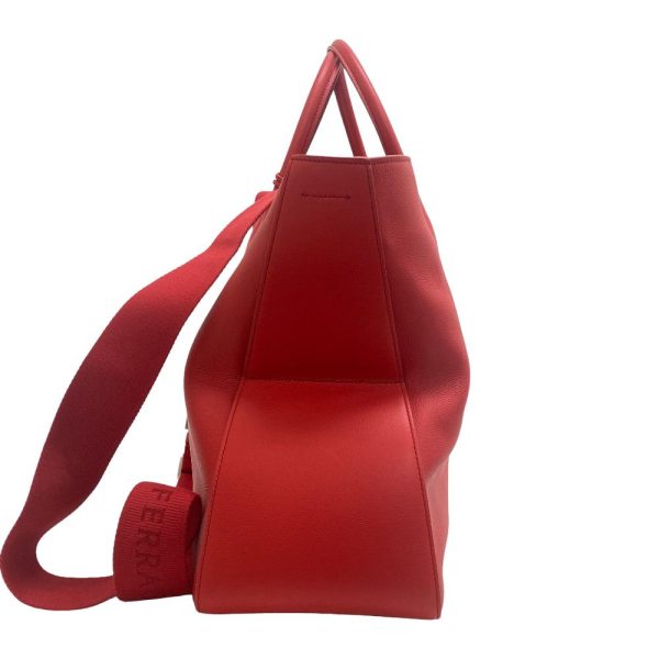 z0005620 4 Salvatore Ferragamo 2WAY Shoulder Bag Tote Bag Red