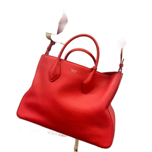 z0005620 7 Salvatore Ferragamo 2WAY Shoulder Bag Tote Bag Red