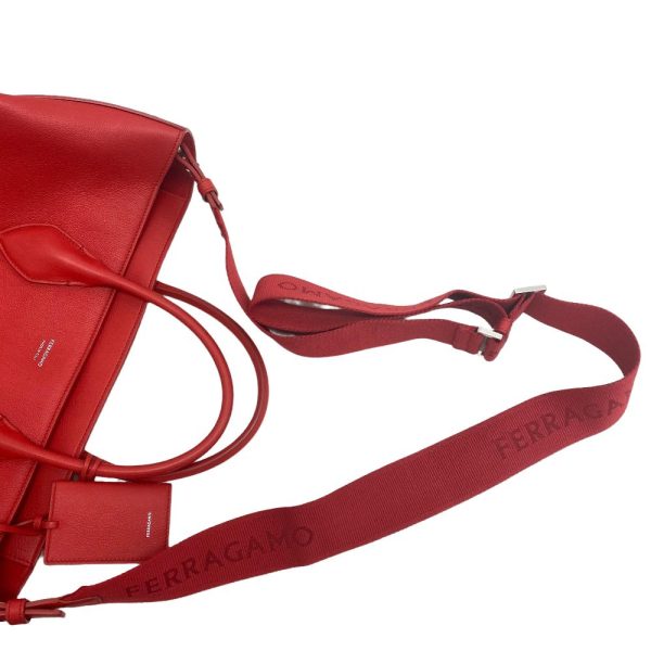 z0005620 9 Salvatore Ferragamo 2WAY Shoulder Bag Tote Bag Red