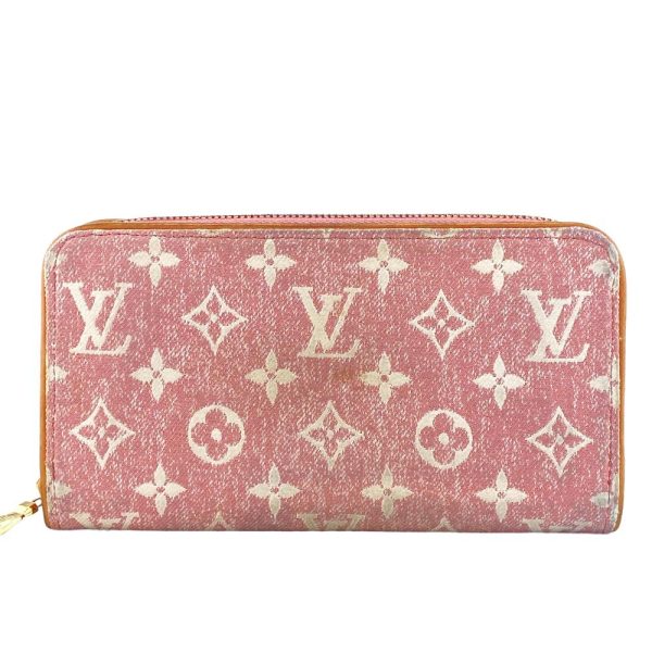 z0005674 1 LOUIS VUITTON M81182 Zippy Wallet Denim Long Wallet Pink