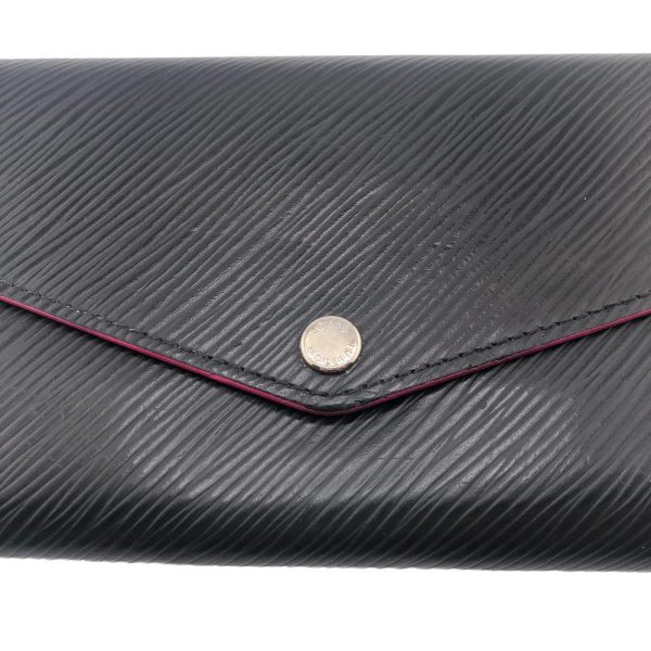 z0005760 5 LOUIS VUITTON M64322 Portefeuille Sara Long Wallet Black