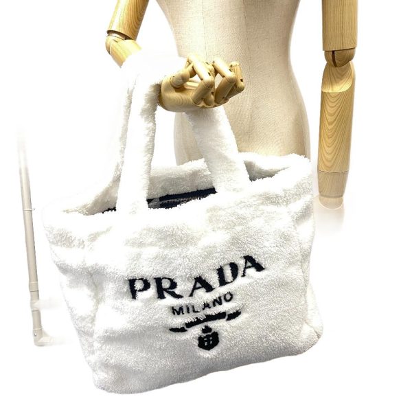 z0005777 10 PRADA Tote Bag White