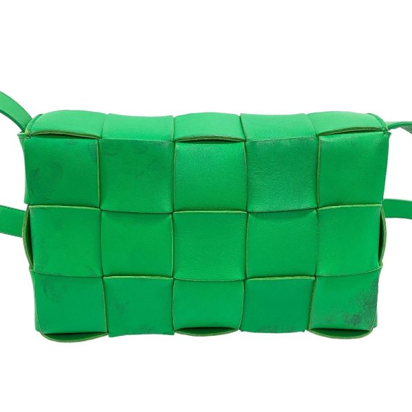 z0005782 2 BOTTEGAVENETA Maxi Intrecciato Cassette Shoulder Bag Green