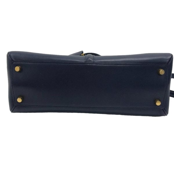 z0005807 12 CELINE 2WAY Handbag Shoulder Bag Navy