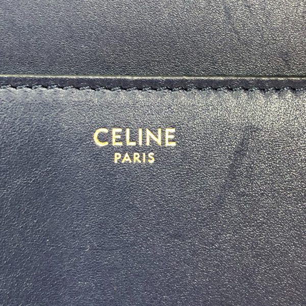 z0005807 14 CELINE 2WAY Handbag Shoulder Bag Navy