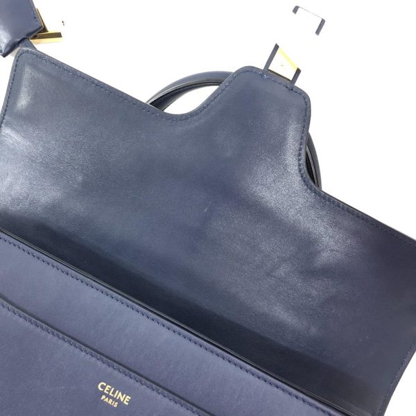 z0005807 15 CELINE 2WAY Handbag Shoulder Bag Navy