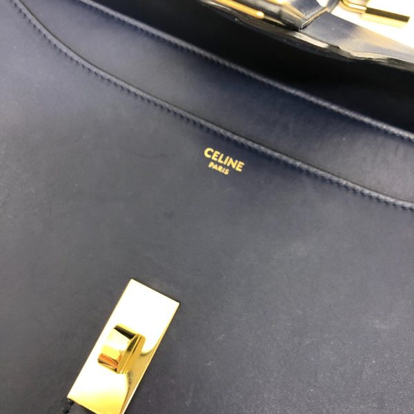 z0005807 20 CELINE 2WAY Handbag Shoulder Bag Navy