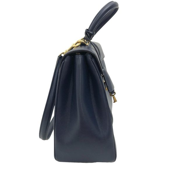 z0005807 3 CELINE 2WAY Handbag Shoulder Bag Navy