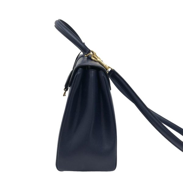 z0005807 4 CELINE 2WAY Handbag Shoulder Bag Navy