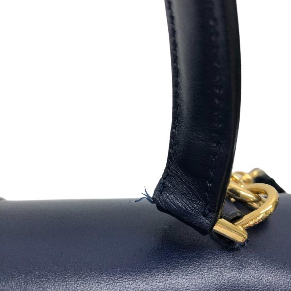 z0005807 8 CELINE 2WAY Handbag Shoulder Bag Navy