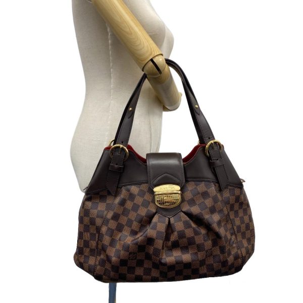 z0005816 12 LOUIS VUITTON N41540 Sistina GM Damier Shoulder Bag Brown