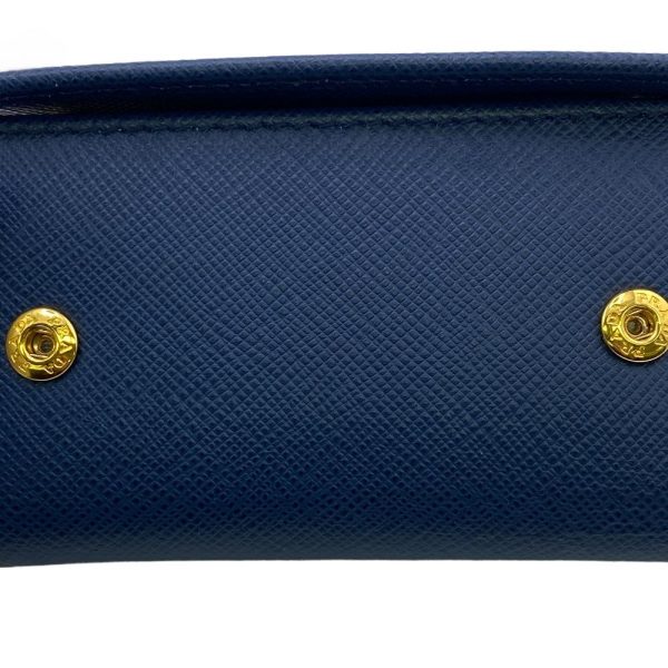 z0005876 12 PRADA 1PG004 Saffiano 6 row Key Case Blue