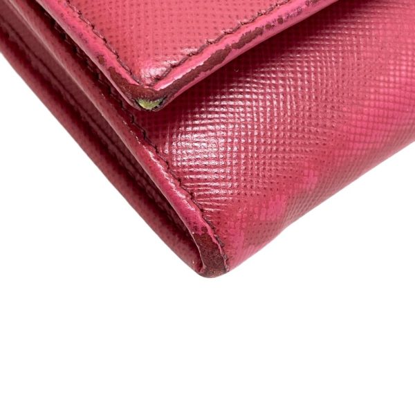 z0005937 3 PRADA 1MH132S Triangular Plate Long Wallet Pink