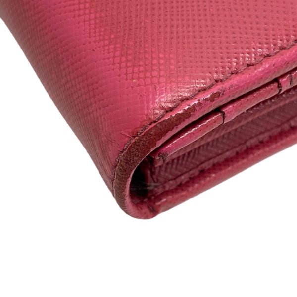 z0005937 4 PRADA 1MH132S Triangular Plate Long Wallet Pink