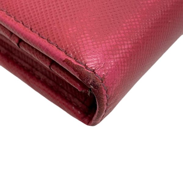 z0005937 5 PRADA 1MH132S Triangular Plate Long Wallet Pink