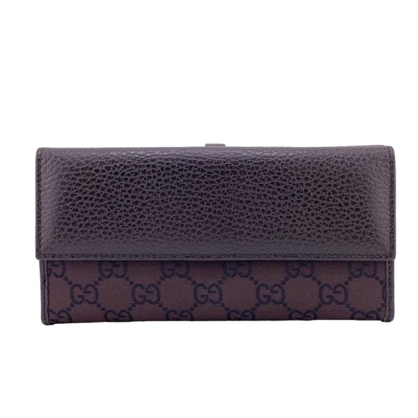 z0005940 1 GUCCI 150397 GG canvas long wallet brown