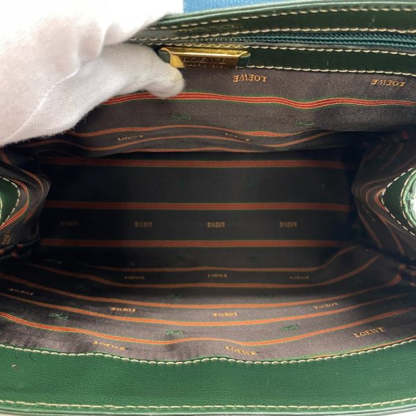 z0005943 11 LOEWE Velazquez Shoulder Bag Handbag Green