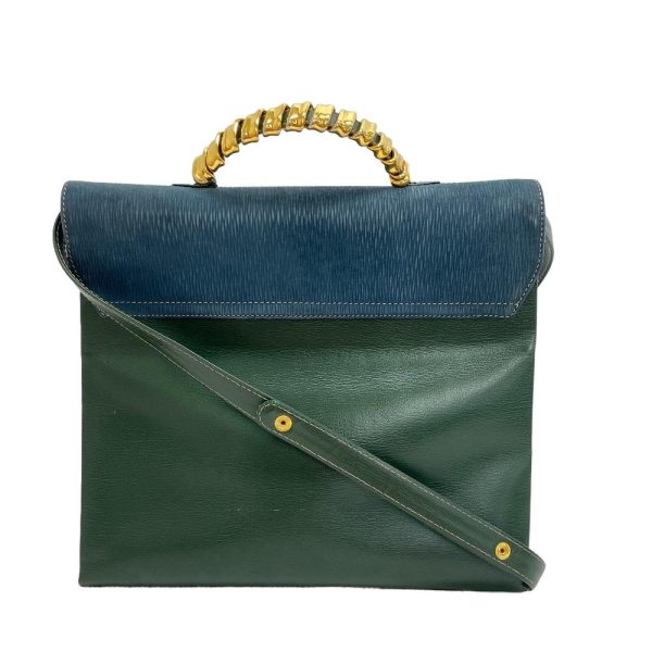 z0005943 2 LOEWE Velazquez Shoulder Bag Handbag Green