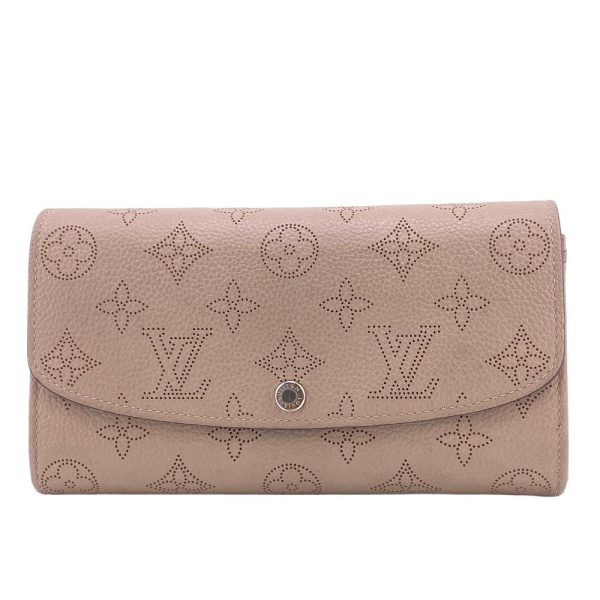 z0005973 2 LOUIS VUITTON M60144 Portefeuil Iris Monogram Mahina Long Wallet Beige