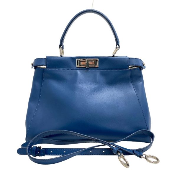 z0005985 1 FENDI Peekaboo Shoulder Bag Handbag Blue